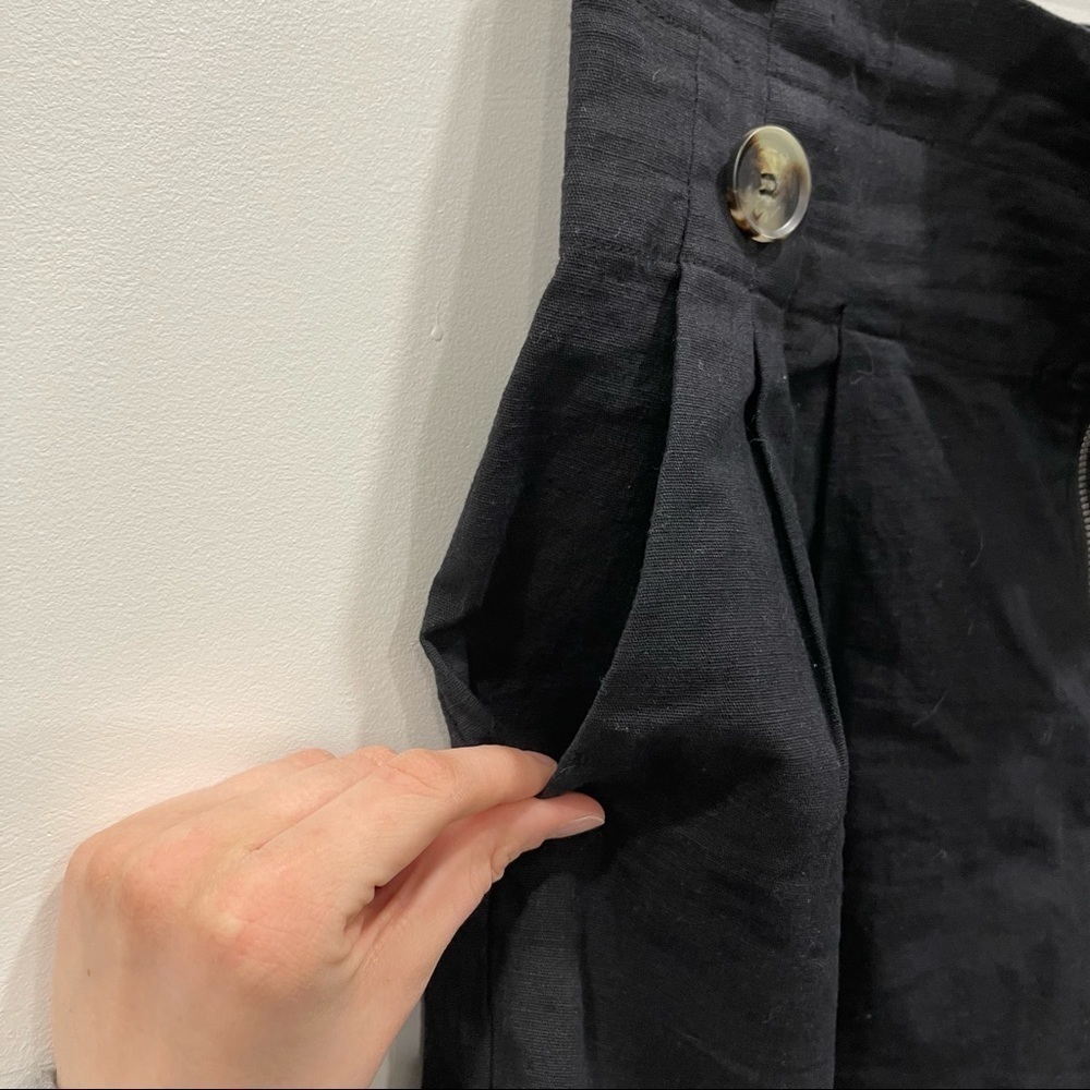 Aaron & Amber Black High Waist Button Waist Cotto… - image 7